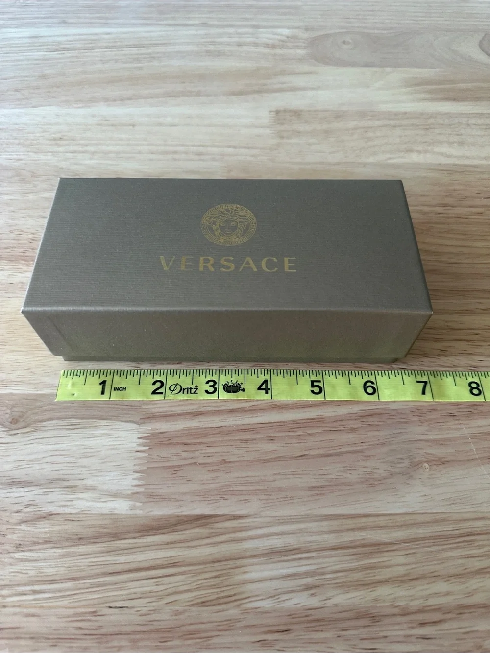 Versace Bronze/Gold Sunglasses Case with Gold Medusa Emblem